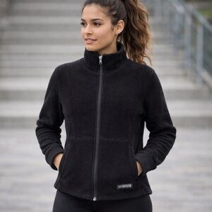 REI Women’s Black Fleece Jacket Full Zip Small